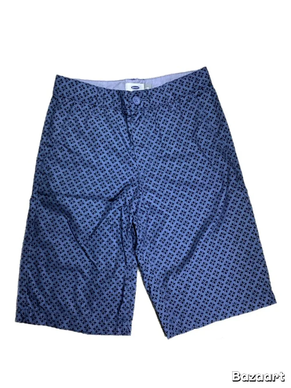 Old Navy Boys Bermuda Shorts Size 10 Geometric Diamond Built-In Belt